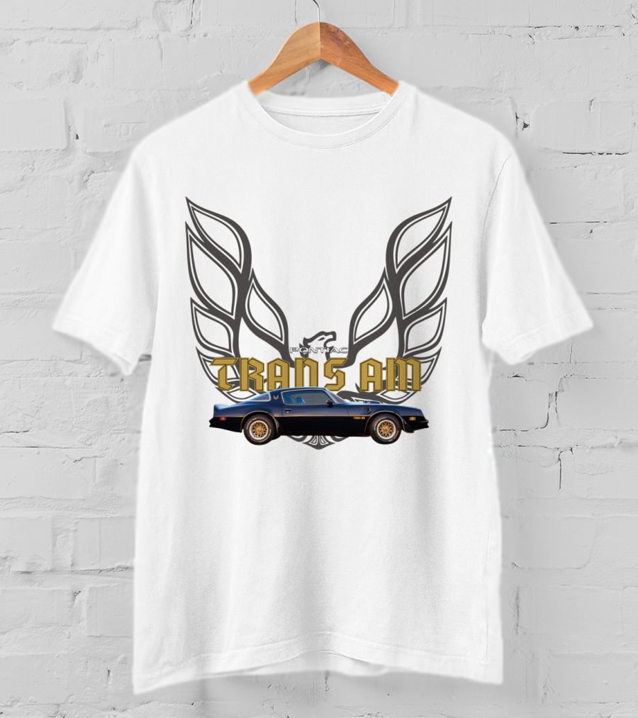 Pontiac Trans Am Smokey And The Bandit Car With Iconic Firebird Wings T-Shirt