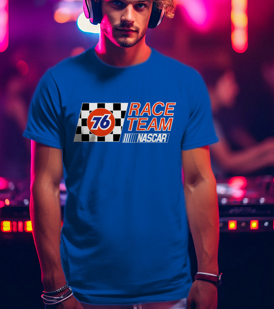 Union 76 Race Team NASCAR Checkered Flag T-Shirt