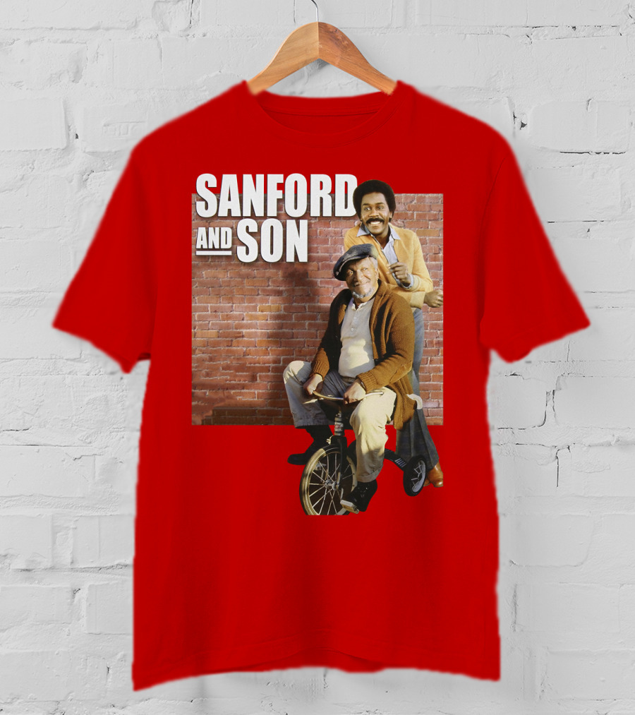 Sanford And Son Red Brick Wall Background T-Shirt