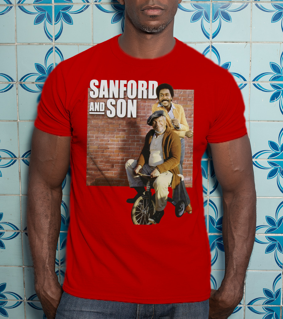 Sanford And Son Red Brick Wall Background T-Shirt