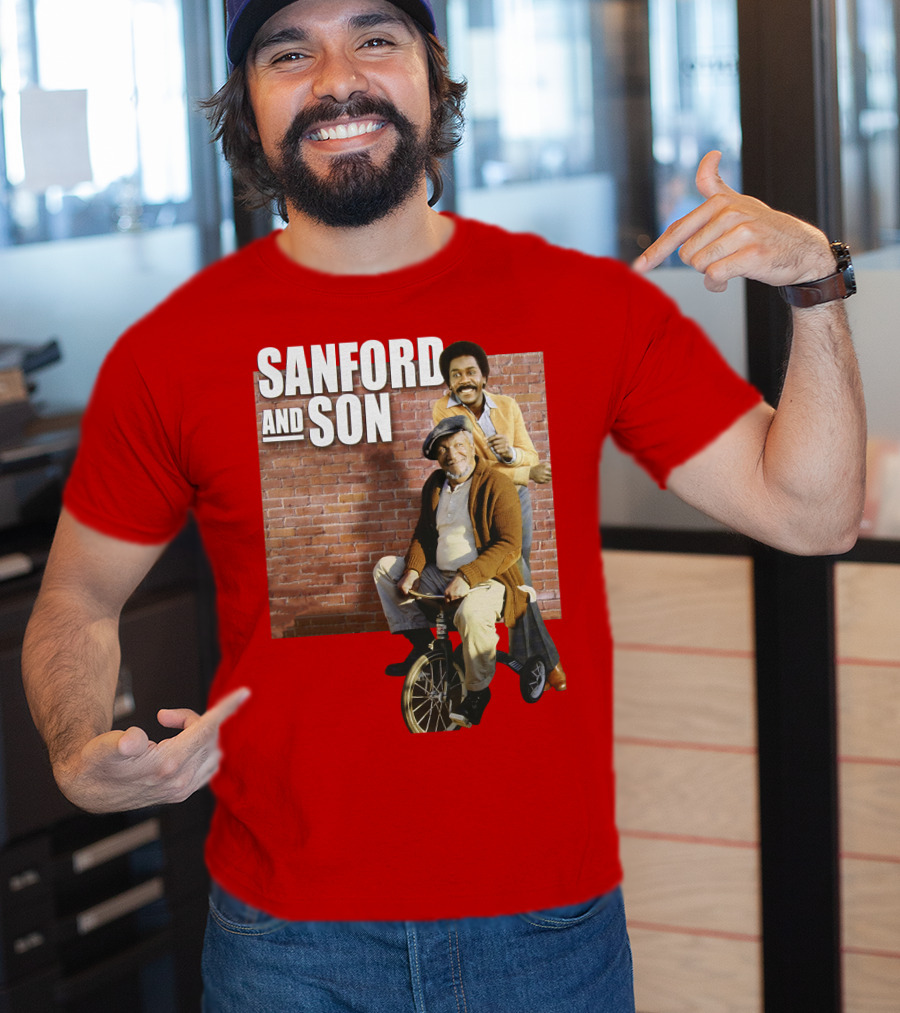 Sanford And Son Red Brick Wall Background T-Shirt