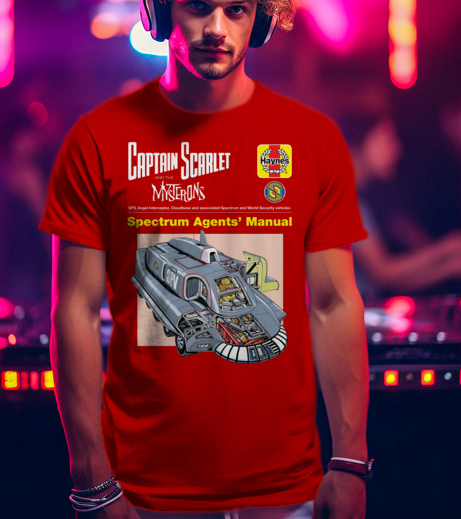 Captain Scarlet And The Mysterons Spectrum Agents' Manual SPV Haynes Cloudbase Spectrum World Security Vehicles T-Shirt