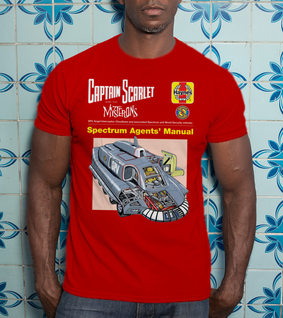Captain Scarlet And The Mysterons Spectrum Agents' Manual SPV Haynes Cloudbase Spectrum World Security Vehicles T-Shirt
