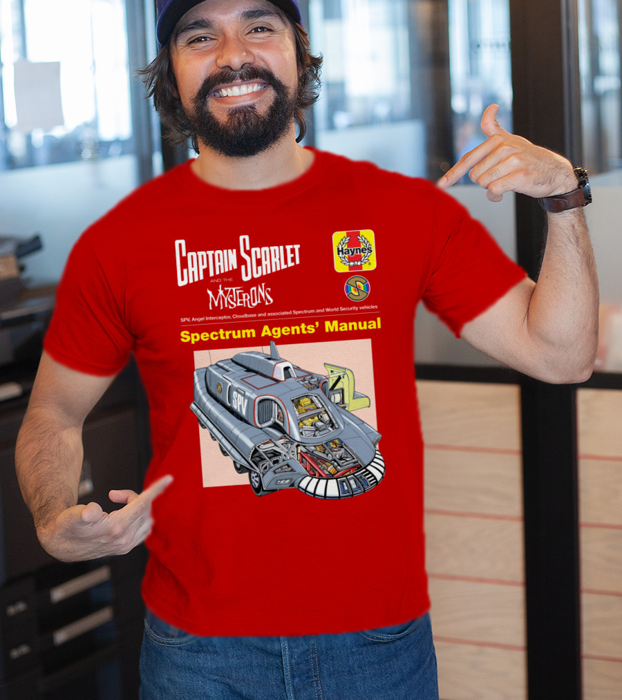 Captain Scarlet And The Mysterons Spectrum Agents' Manual SPV Haynes Cloudbase Spectrum World Security Vehicles T-Shirt