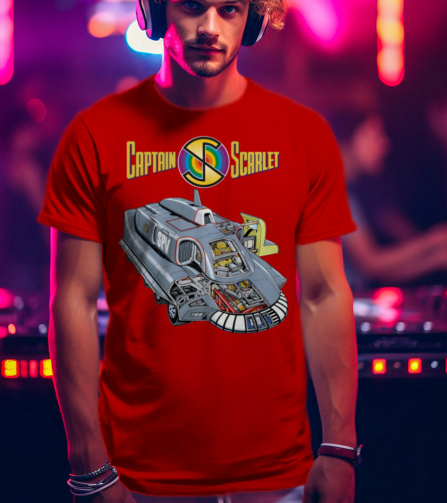 Captain Scarlet SPV Spectrum Pursuit Vehicle Blueprint T-Shirt