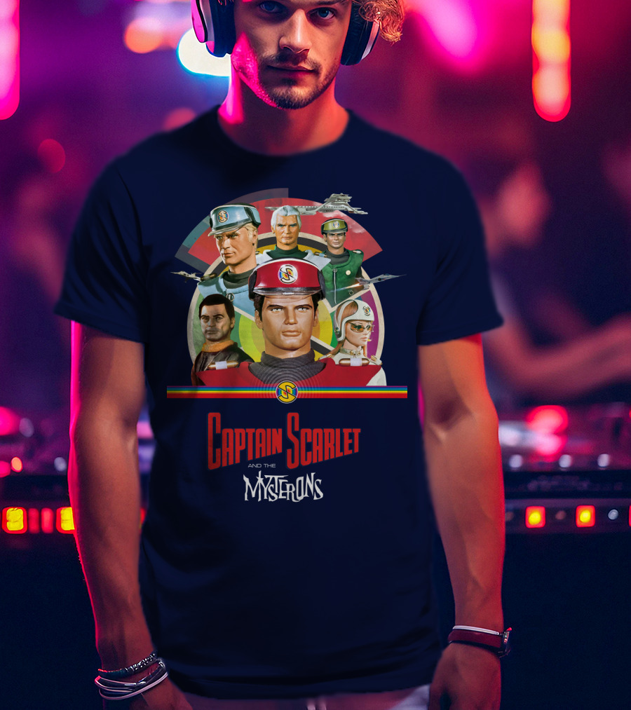 Captain Scarlet And The Mysterons Animated Series Characters Group T-Shirt