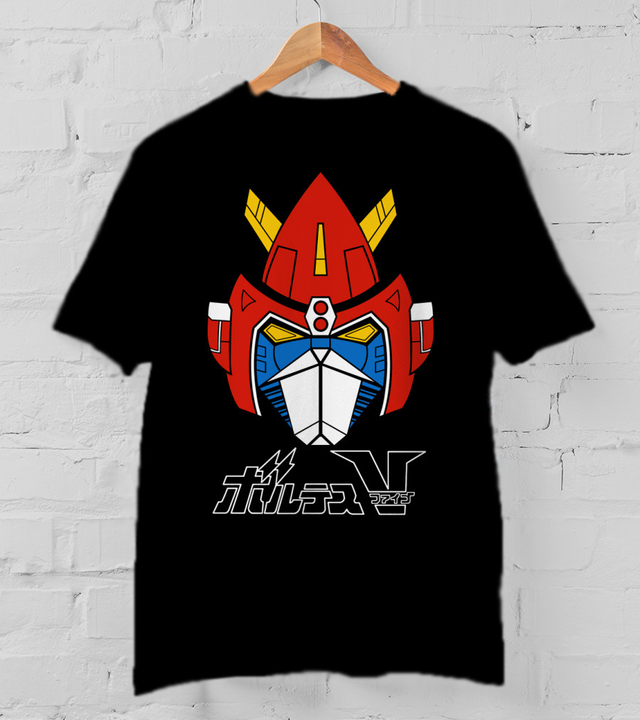 Chodenji Machine Voltes V Robot Head Japanese Text T-Shirt