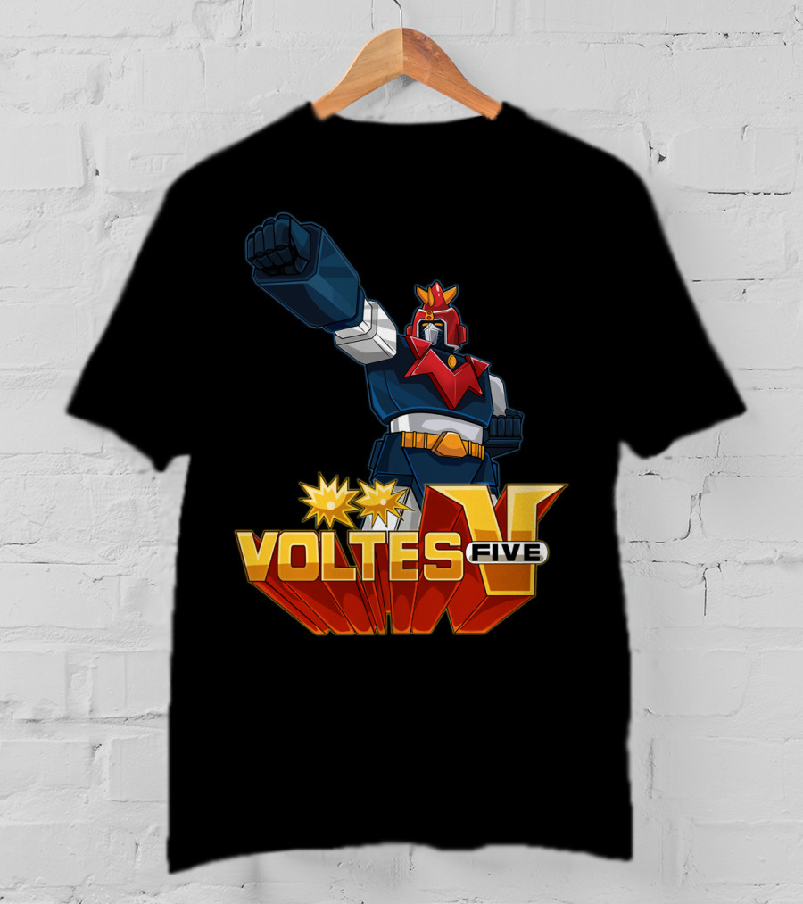 Voltes Five Robot Iconic Anime Character Fist Power Action T-Shirt