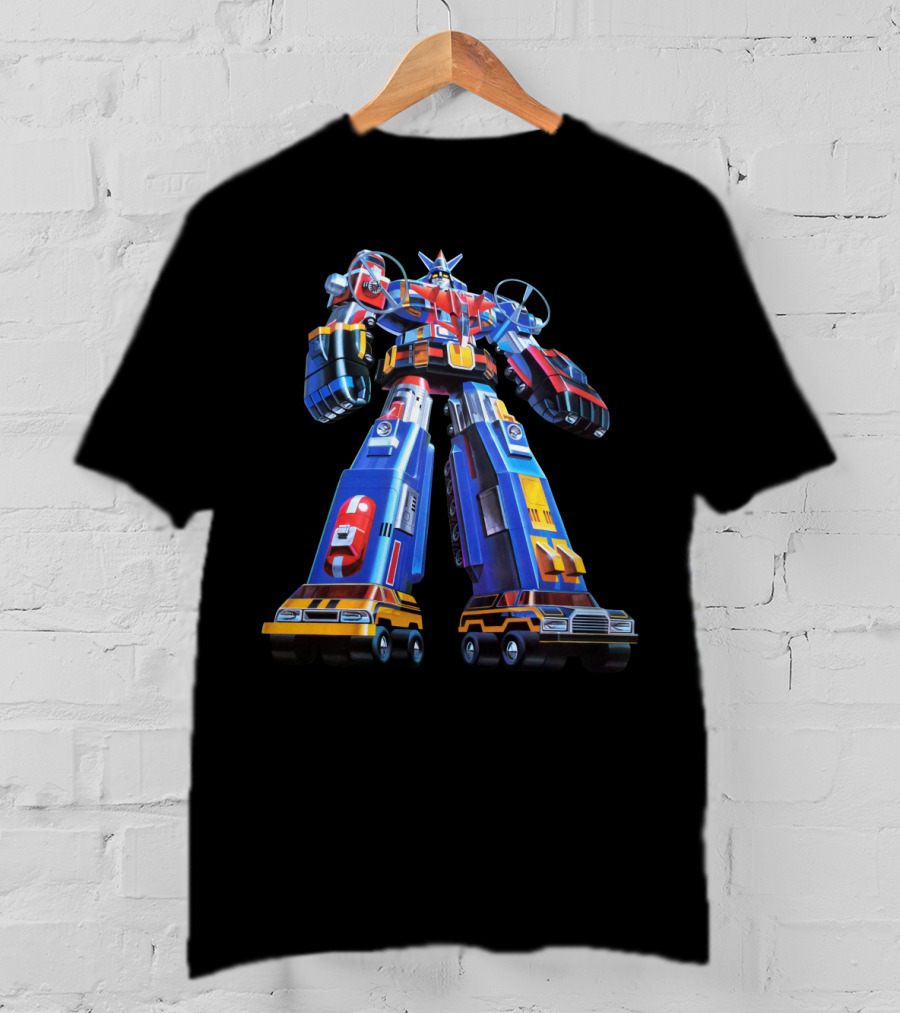 Vehicle Force Voltron Dairugger XV Giant Mecha Robot T-Shirt