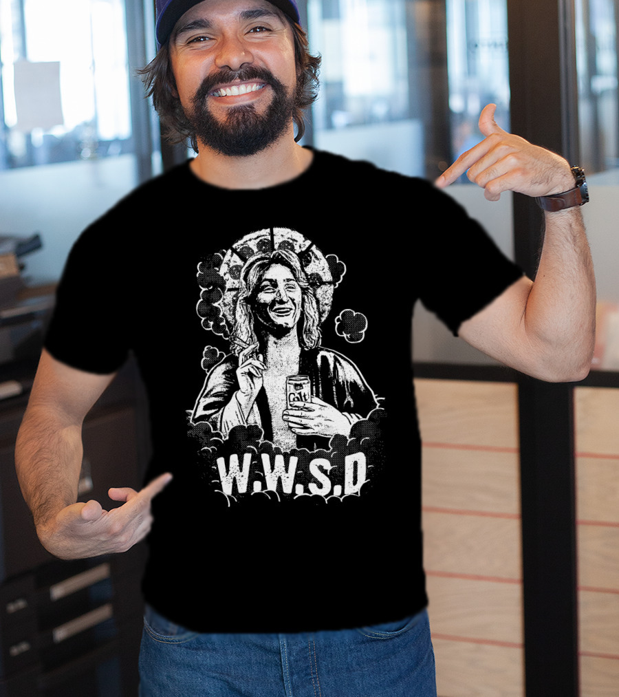 Fast Times WWSD Spicoli With Malt Can And Halo T-Shirt