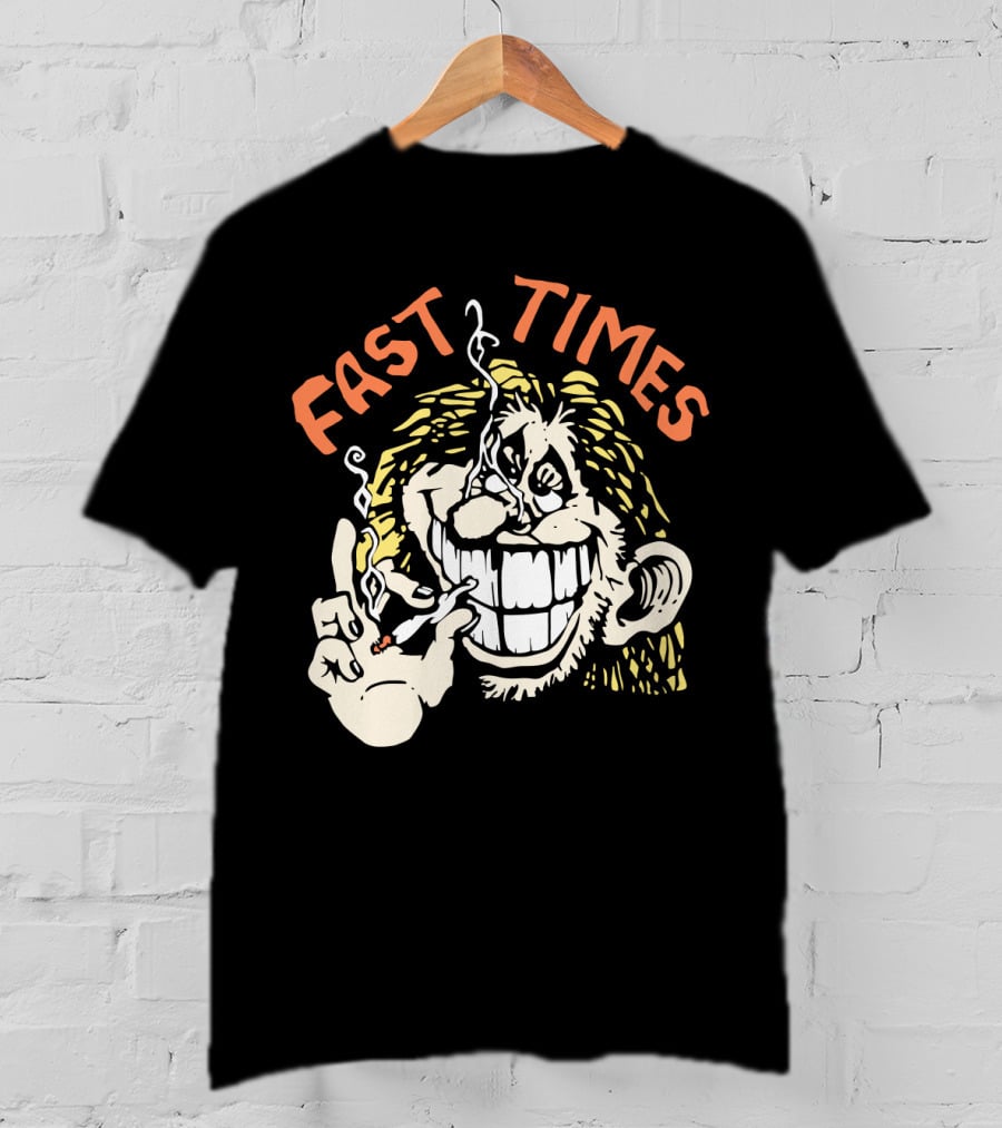 Fast Times Cheech And Chong Style Smoking Cartoon T-Shirt