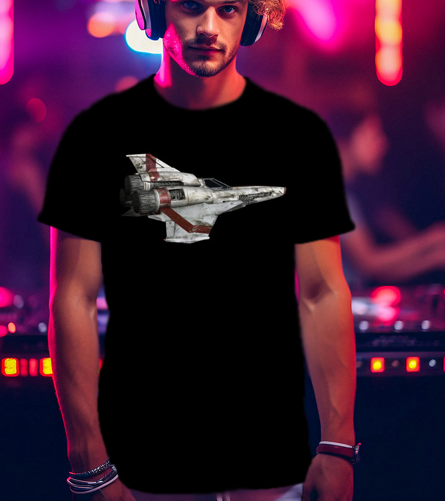Battlestar Galactica Viper Mark Spacecraft Detailed Image T-Shirt