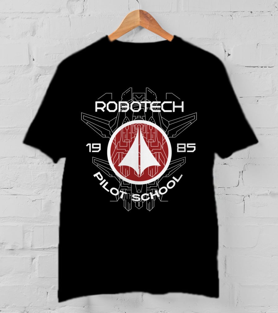 Robotech Pilot School 1985 Mecha Wing Emblem T-Shirt