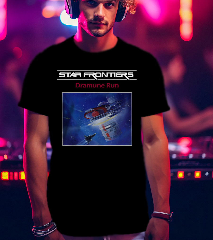 Star Frontiers Dramune Run Space Adventure Scene T-Shirt
