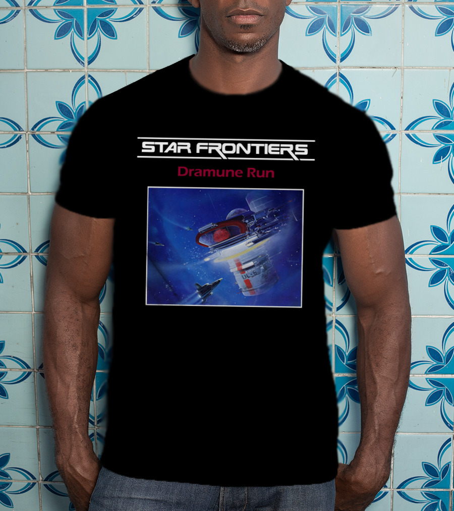 Star Frontiers Dramune Run Space Adventure Scene T-Shirt