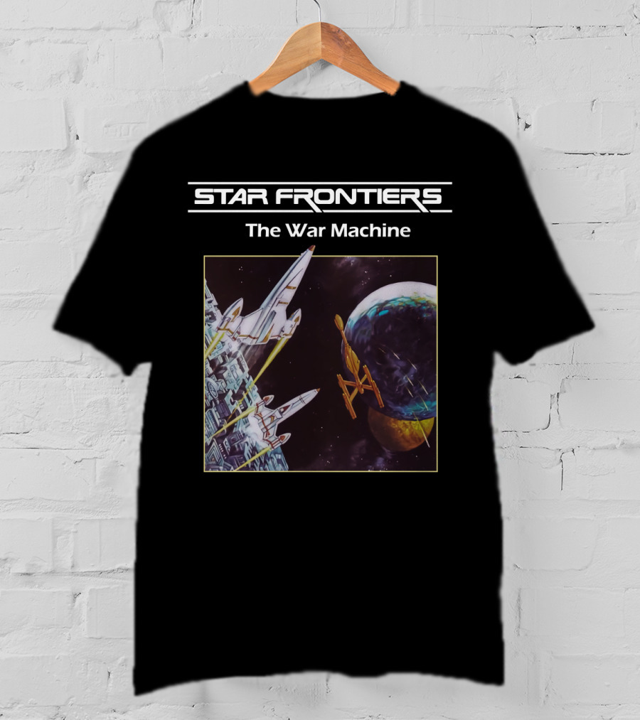 Star Frontiers The War Machine Spaceship Battle Scene T-Shirt