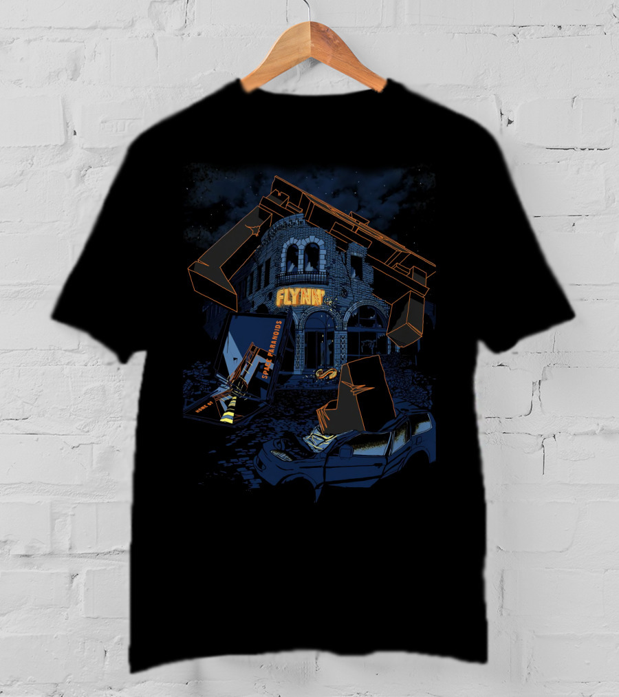 Flynn's Arcade Tron Legacy Encom Tower Flynn's Car T-Shirt