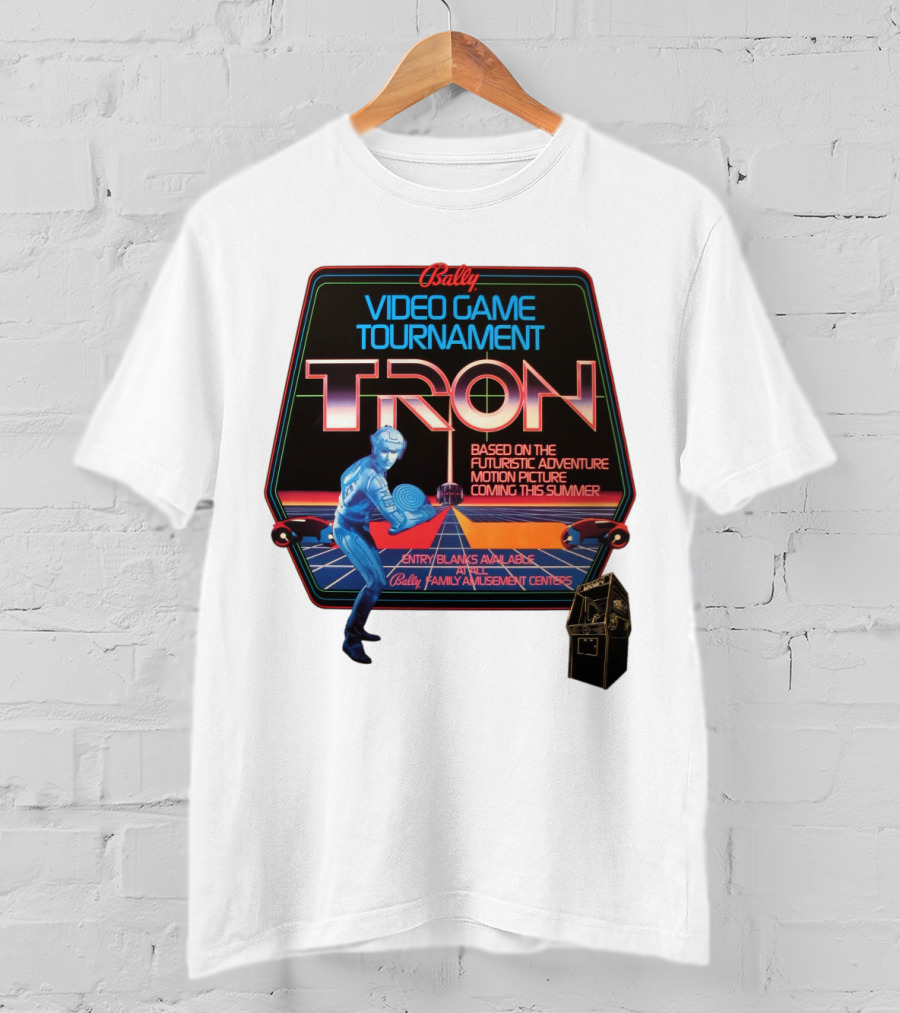 Bally Video Game Tournament Tron Based On The Futuristic Adventure Motion Picture Coming This Summer T-Shirt