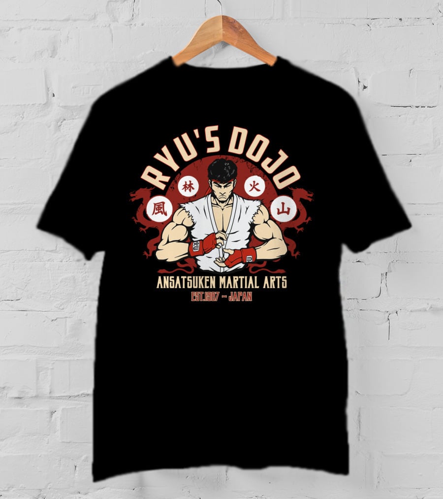 Ryu's Dojo Ansatsu-Ken Martial Arts Est 1987 Japan T-Shirt