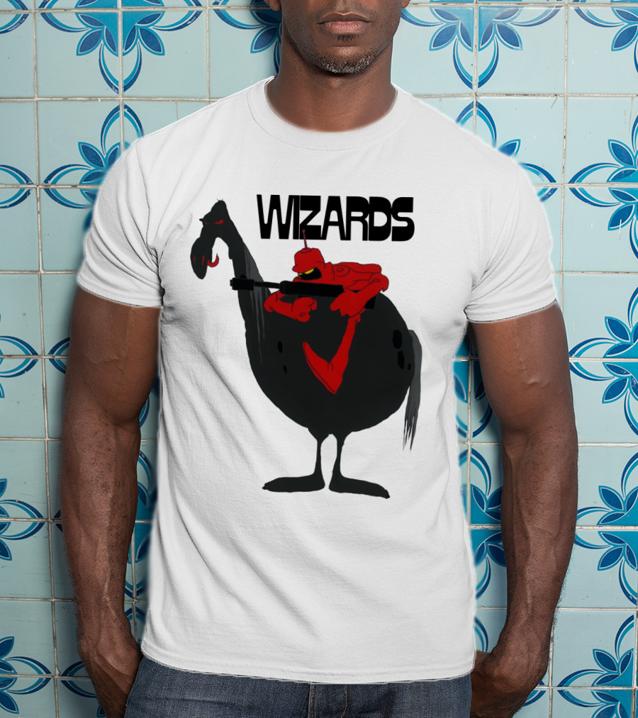 Wizards Animated Film Character Riding Creature T-Shirt