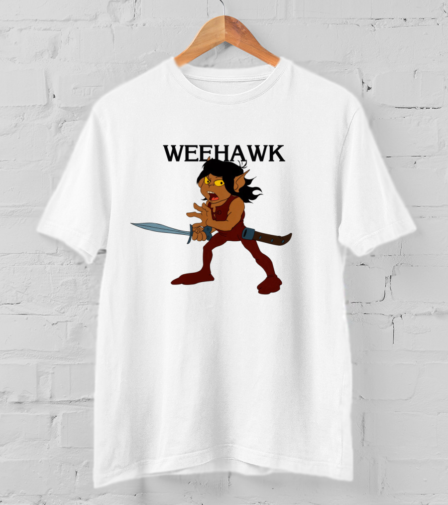Weehawk Wizards Sword Wielding Animated Character T-Shirt