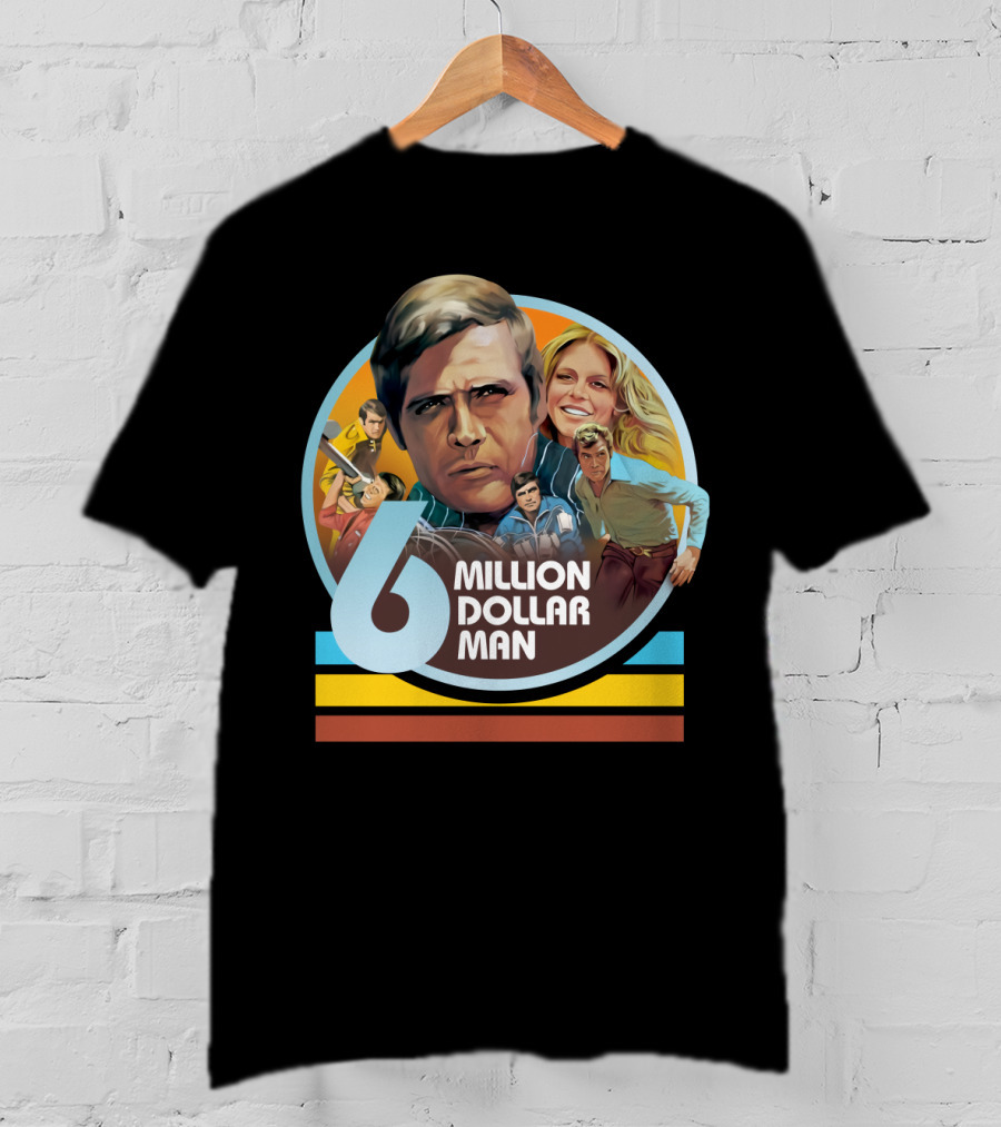 6 Million Dollar Man Retro Action Adventure Iconic Characters T-Shirt