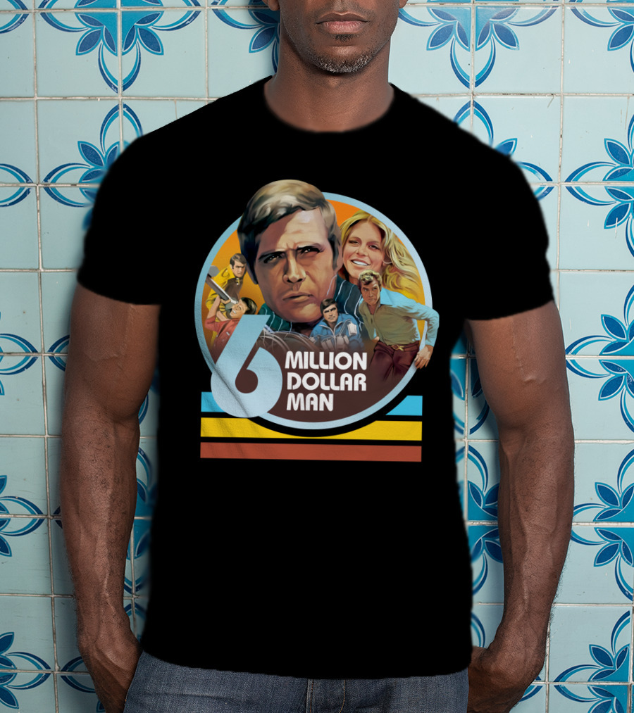 6 Million Dollar Man Retro Action Adventure Iconic Characters T-Shirt