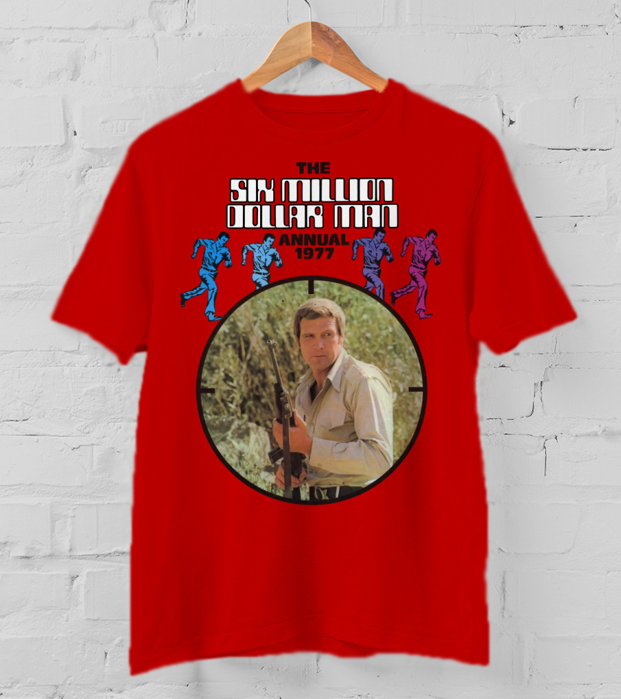 The Six Million Dollar Man Running Figures Annual 1977 T-Shirt