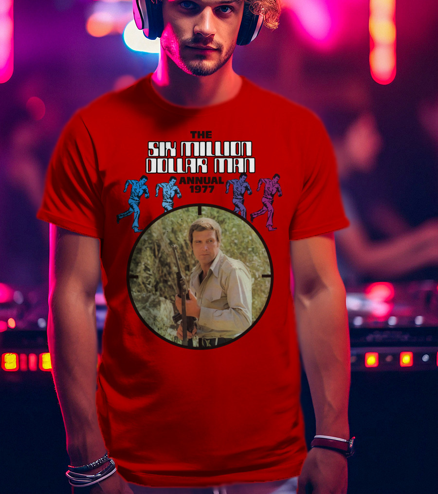The Six Million Dollar Man Running Figures Annual 1977 T-Shirt