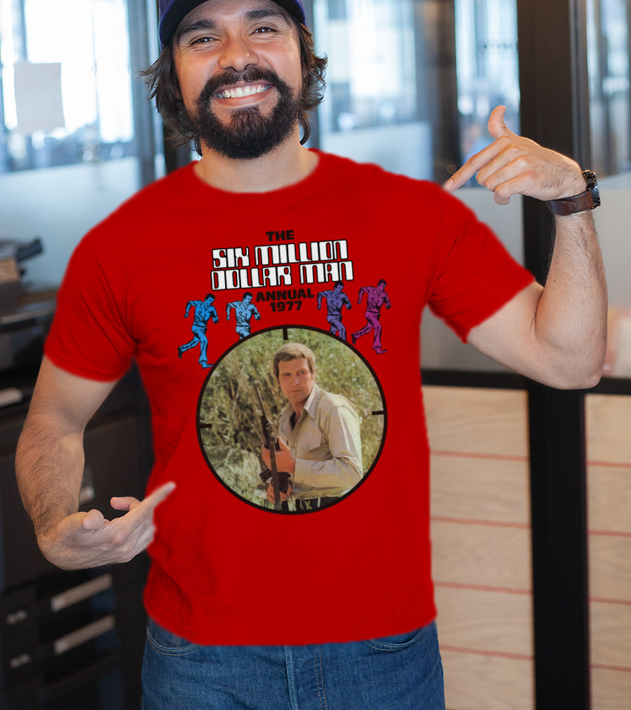 The Six Million Dollar Man Running Figures Annual 1977 T-Shirt