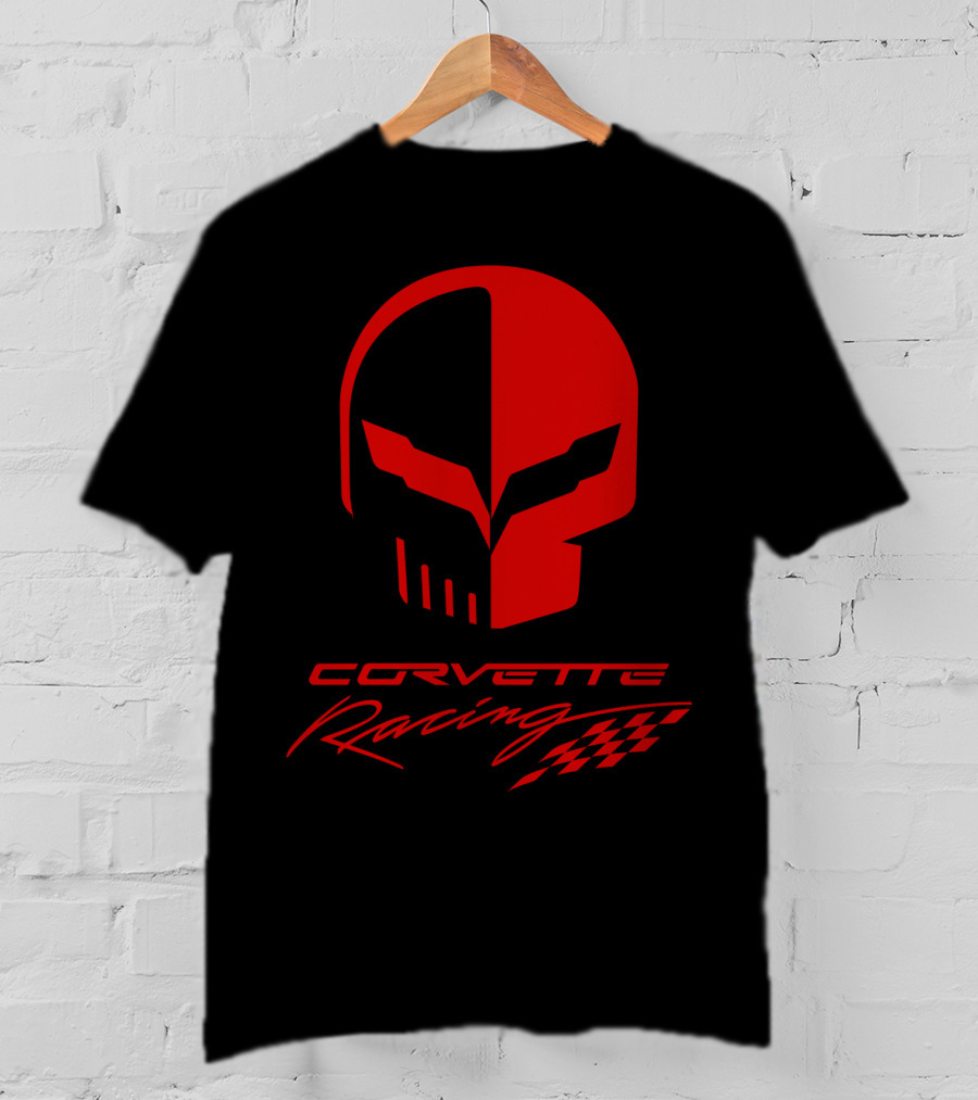 Corvette Racing Skull Red T-Shirt