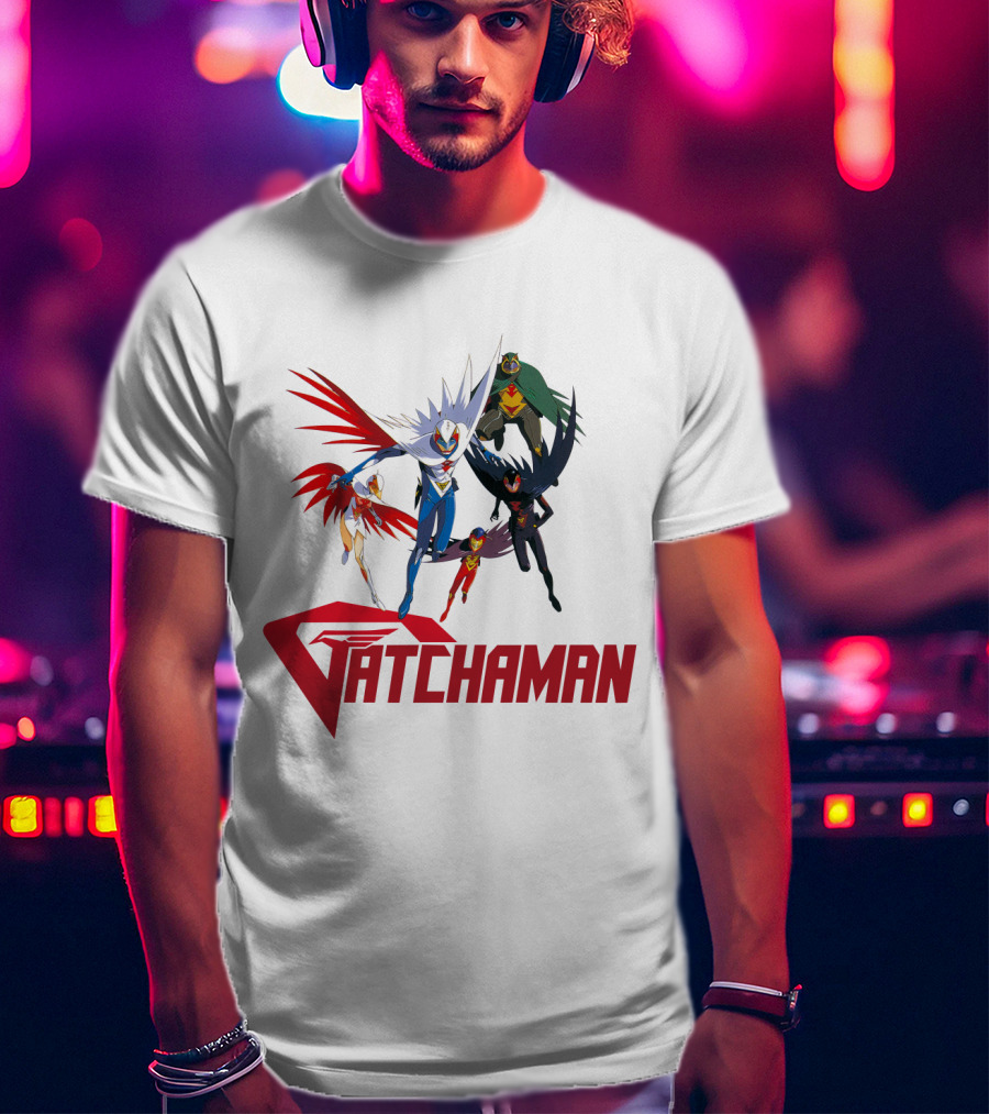Battle Of The Planets Gatchaman Heroic Team Formation T-Shirt