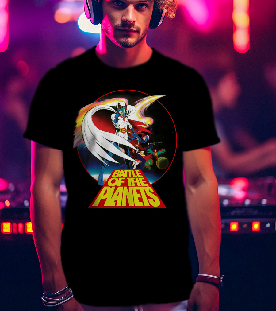 Battle Of The Planets 80s G-Force Team Astronauts And Planets T-Shirt