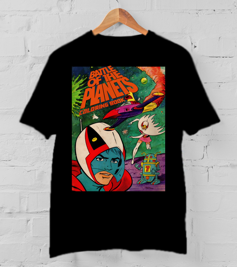 Battle Of The Planets Coloring Book Space Adventure Galaxy Team 7 Robot T-Shirt