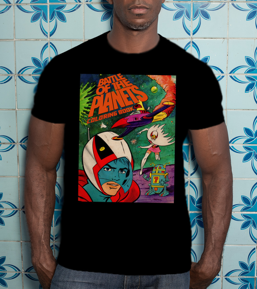 Battle Of The Planets Coloring Book Space Adventure Galaxy Team 7 Robot T-Shirt