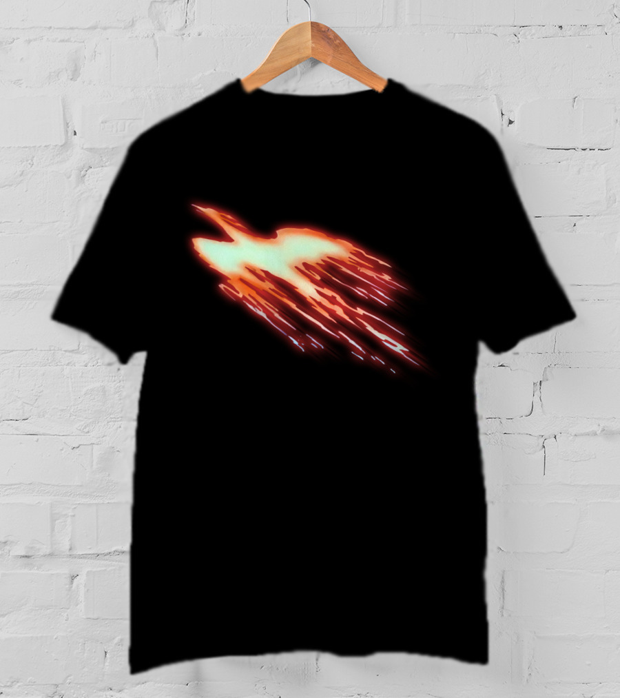 God Phoenix Fiery Bird Soaring With Bright Red And Orange Flames T-Shirt