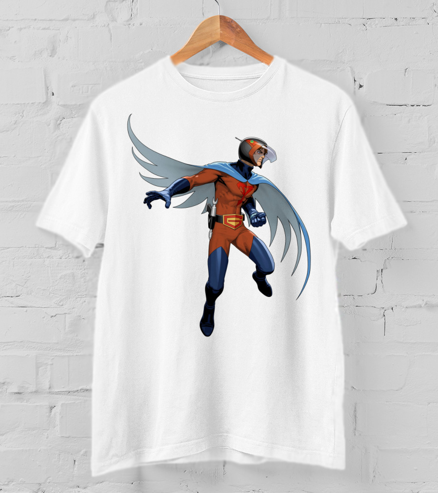 Jason Battle Of The Planets G-Force Character With Winged Cape And Helmet T-Shirt