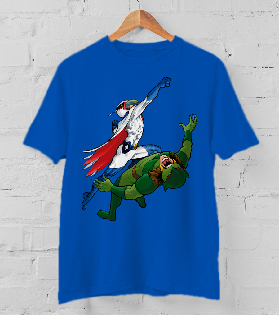 Science Ninja Team Gatchaman Battle Of The Planets Dynamic Heroic Battle Scene T-Shirt