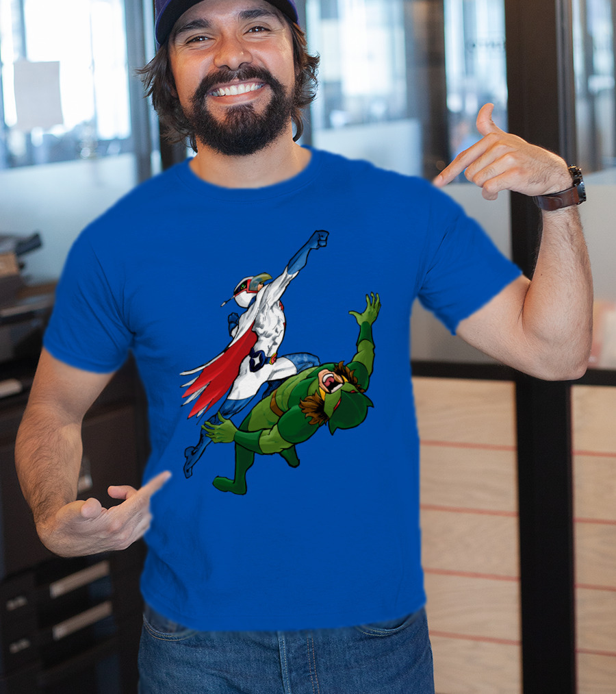 Science Ninja Team Gatchaman Battle Of The Planets Dynamic Heroic Battle Scene T-Shirt