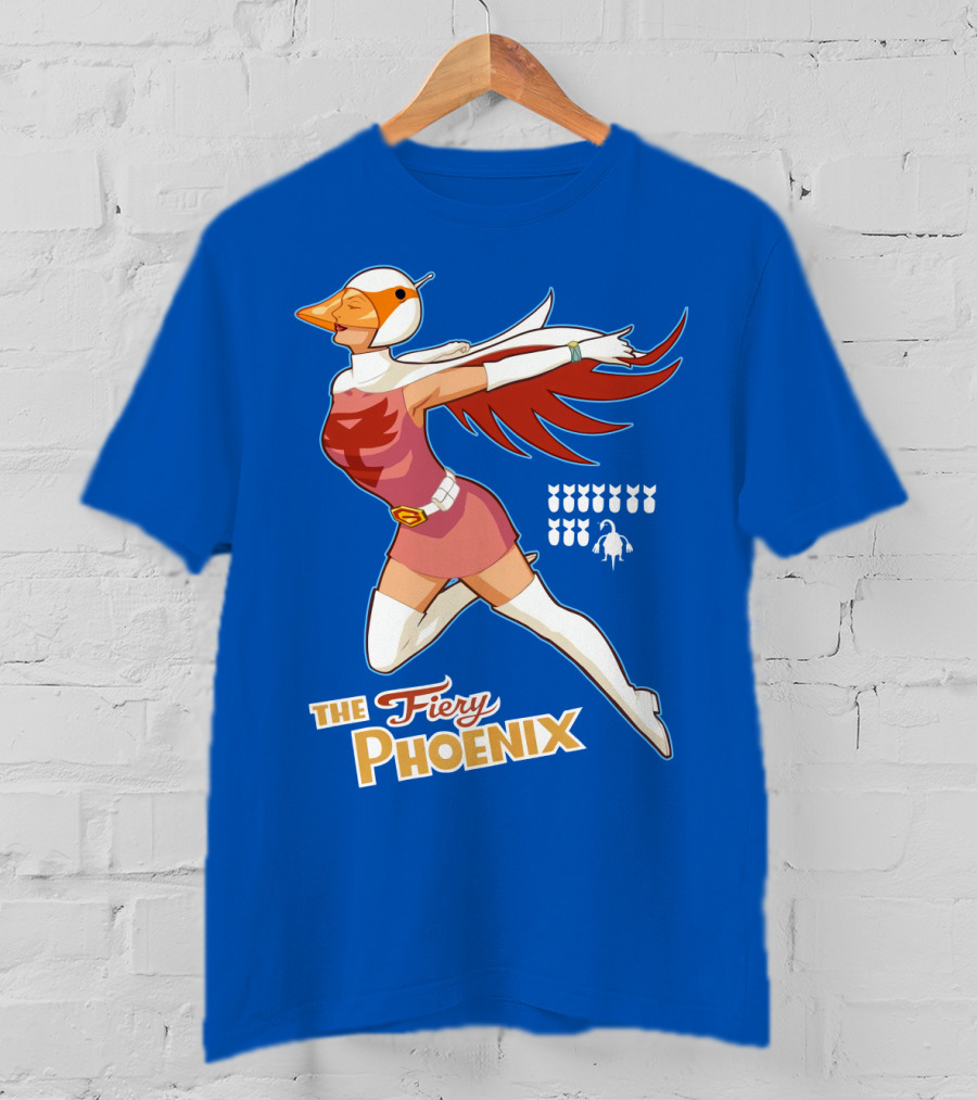 The Fiery Phoenix Winged Hero Vintage Flight T-Shirt