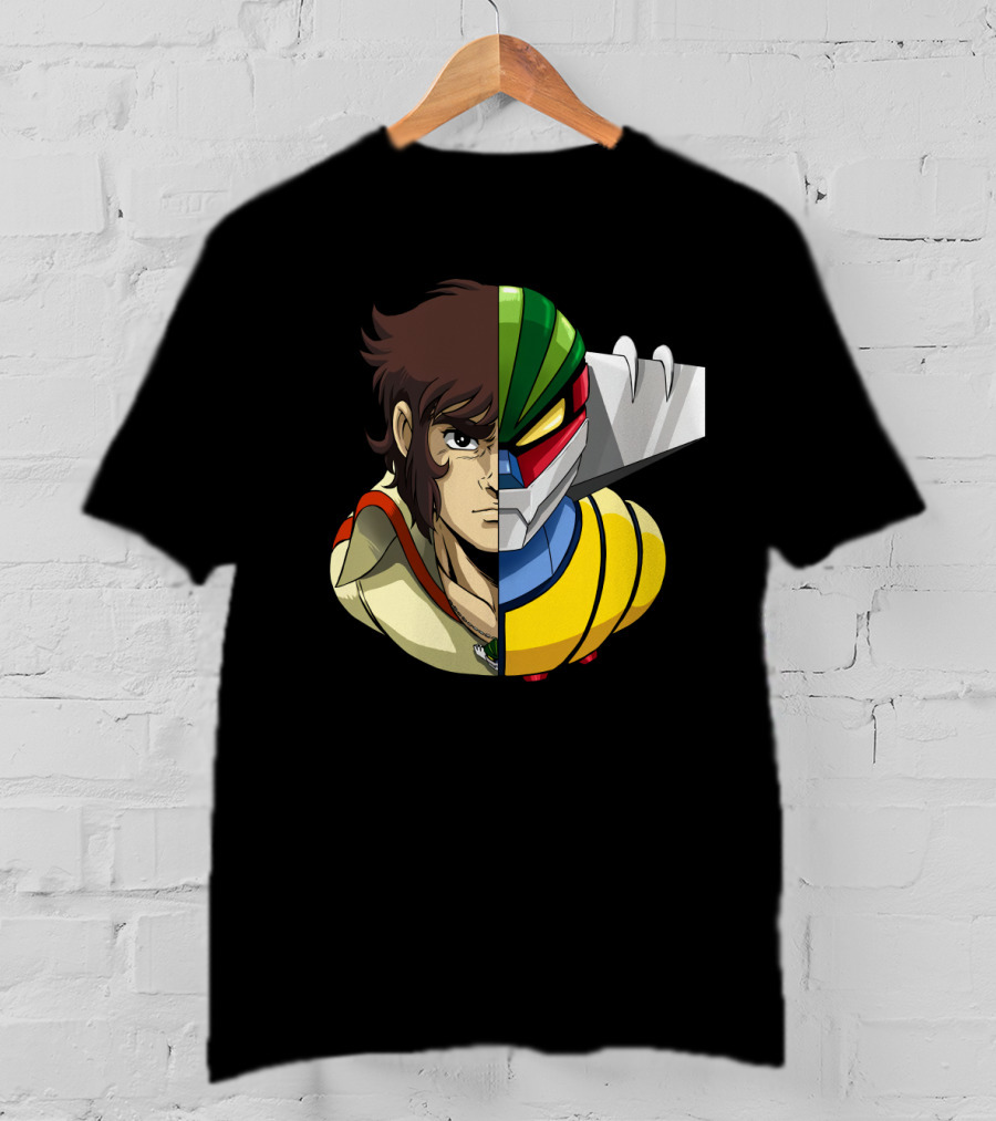 Hiroshi Shiba And Jeeg Robot Anime Fusion T-Shirt