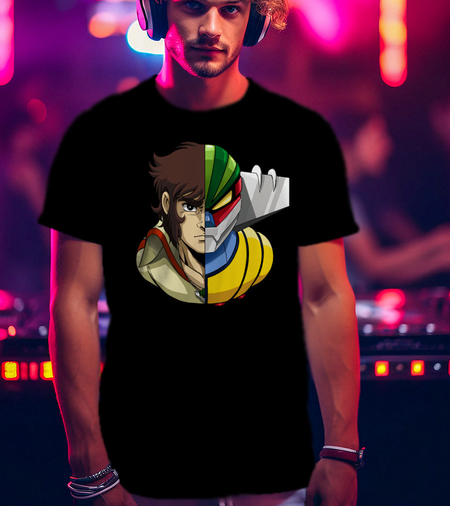 Hiroshi Shiba And Jeeg Robot Anime Fusion T-Shirt