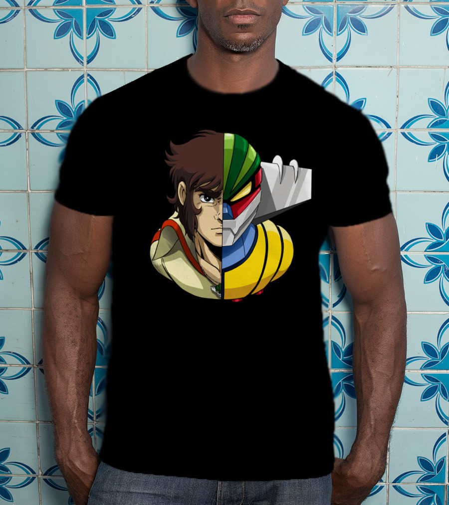 Hiroshi Shiba And Jeeg Robot Anime Fusion T-Shirt