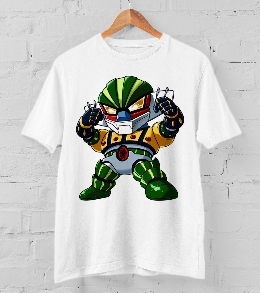 Jeeg SD Robot Anime Character Bold And Colorful Pose T-Shirt