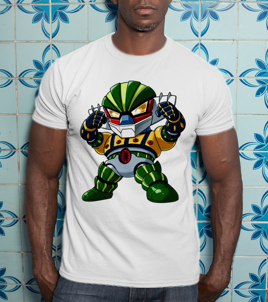 Jeeg SD Robot Anime Character Bold And Colorful Pose T-Shirt