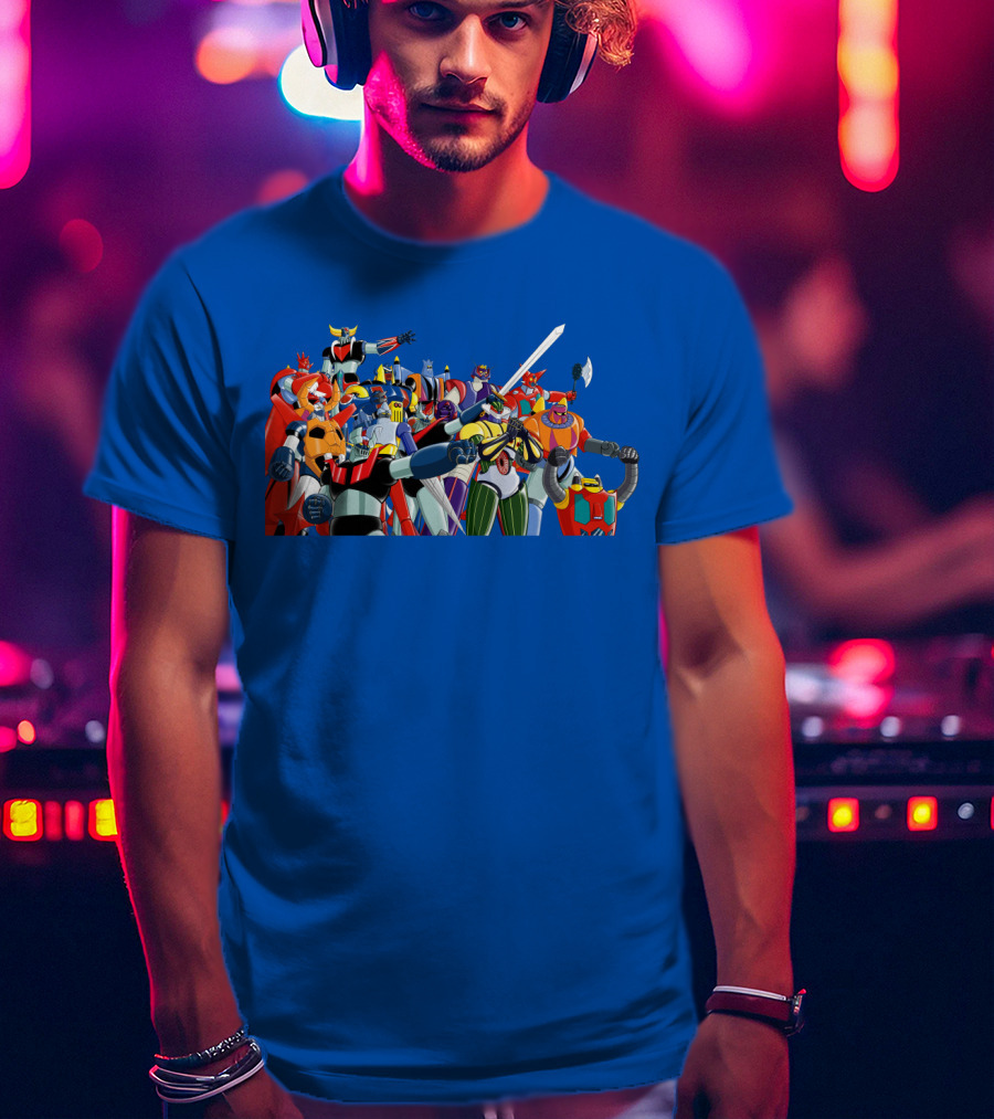 Nagai's Super Robot Heroes Collection Mazinger Getter Robo Grendizer T-Shirt