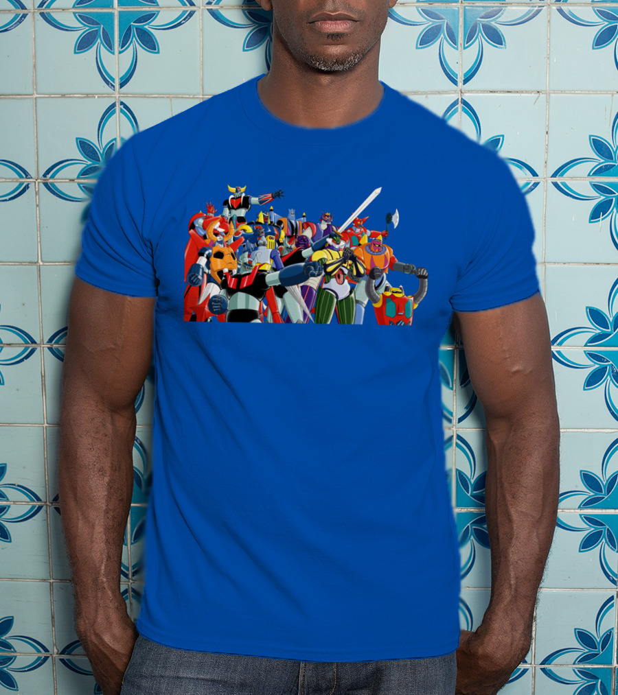 Nagai's Super Robot Heroes Collection Mazinger Getter Robo Grendizer T-Shirt