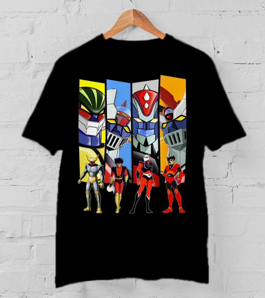 Jeeg Mazinga Mazinger Goldrake Grendizer Robot Heroes Ensemble T-Shirt