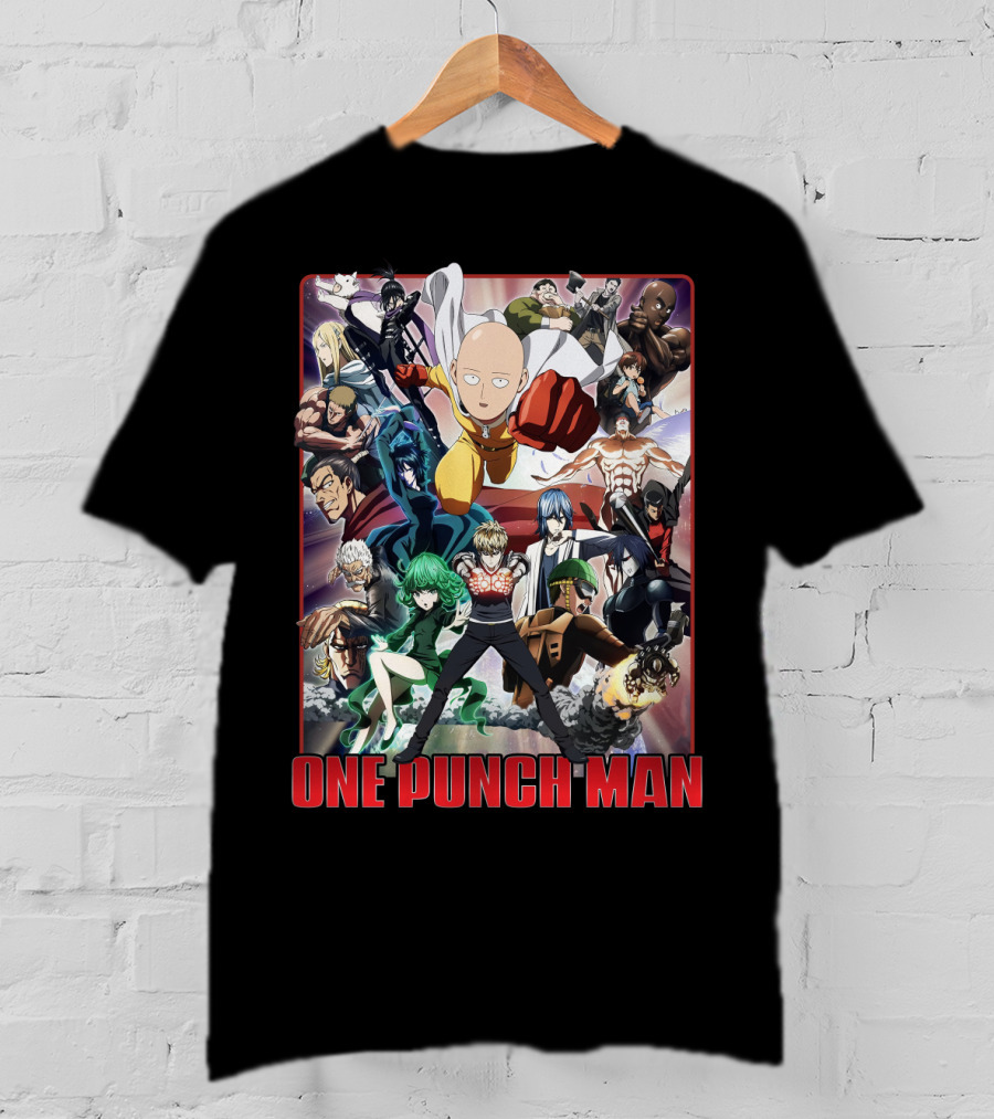 One Punch Man Cast Of Characters Ensemble T-Shirt