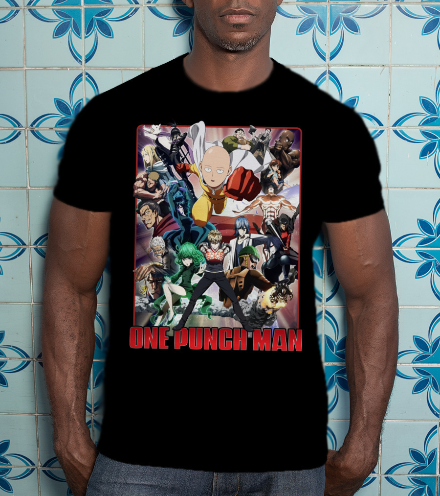 One Punch Man Cast Of Characters Ensemble T-Shirt
